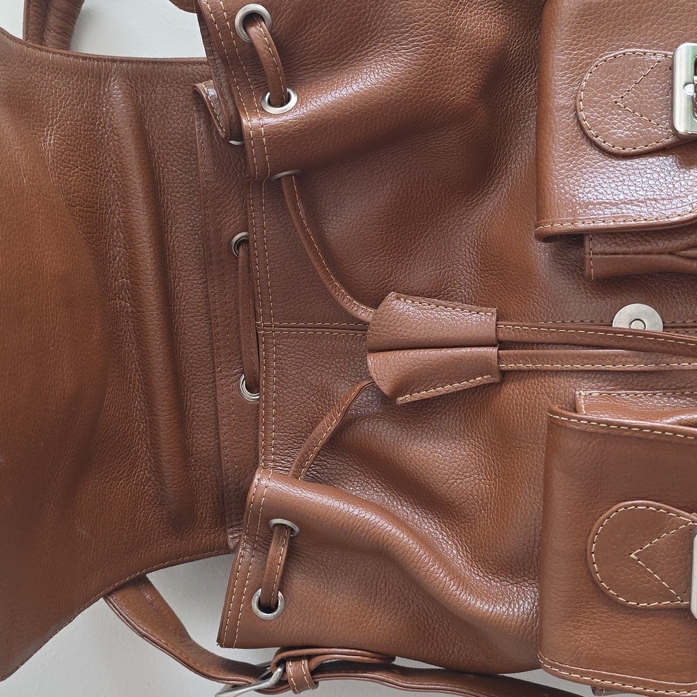 Two Pretty | Full Grain Leather Convertible Backpack - Picture 7 of 17